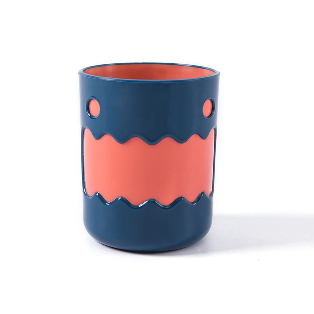 Simple Cartoon Good Morning Mouthwash Cup Children Brushing Cup Plastic Toothbrush Cup Bathroom Accessories: blue