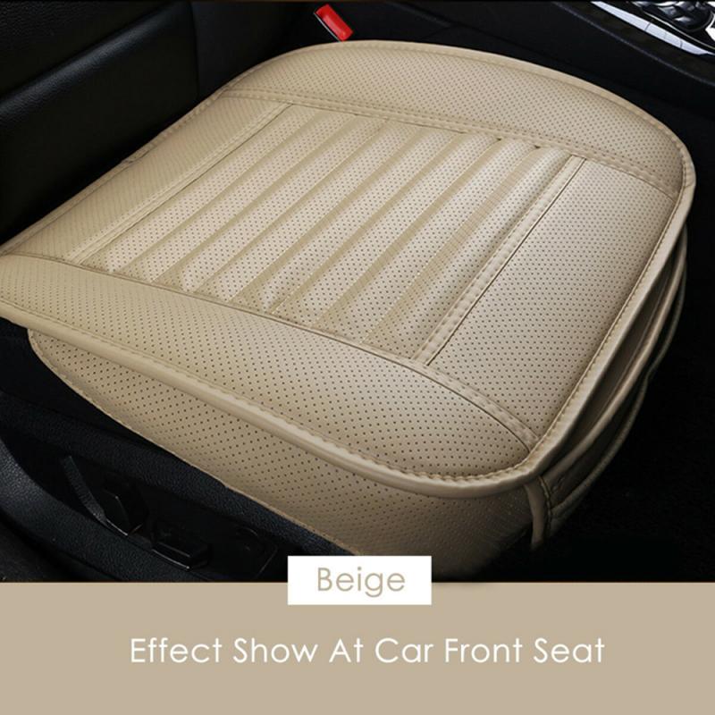 1pc universele, antislip, comfortabele autostoelbeschermers van katoen en leer, autostoelhoezen, auto-interieuraccessoires: Beige