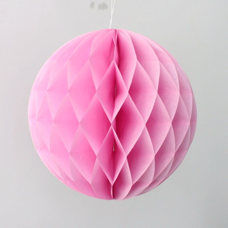 8 " (20cm) 17 farver honeycomb bolde papir lanterner bryllup husholdningsdekorationer supermarkeder shopping markeder udendørs dekoration: Lyserød