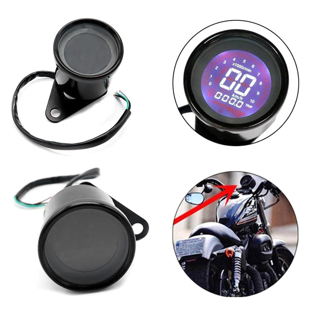 Universal- Motorrad Tacho Hintergrundbeleuchtung LCD Digitaler Tachometer Kilometerzähler