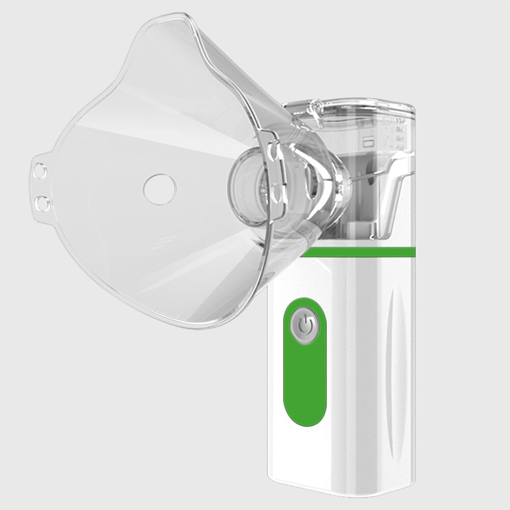 Atomizador de inhalación para el hogar, atomizador de malla portátil, Nebulizador ultrasónico de Bajo decibel, humidificador para adultos y niños: green