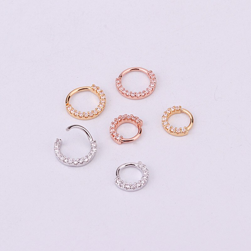 nouvelle 1pc CZ cerceau nez Septum anneau coeur Daith Piercing Tragus Cartilage Helix boucle d'oreille bijoux de corps