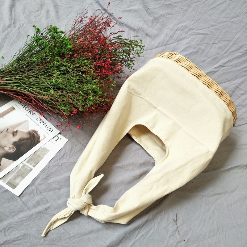 oval portable cotton linen straw stitching handbags shoulder bag large canvas hand bag womens bags handbags