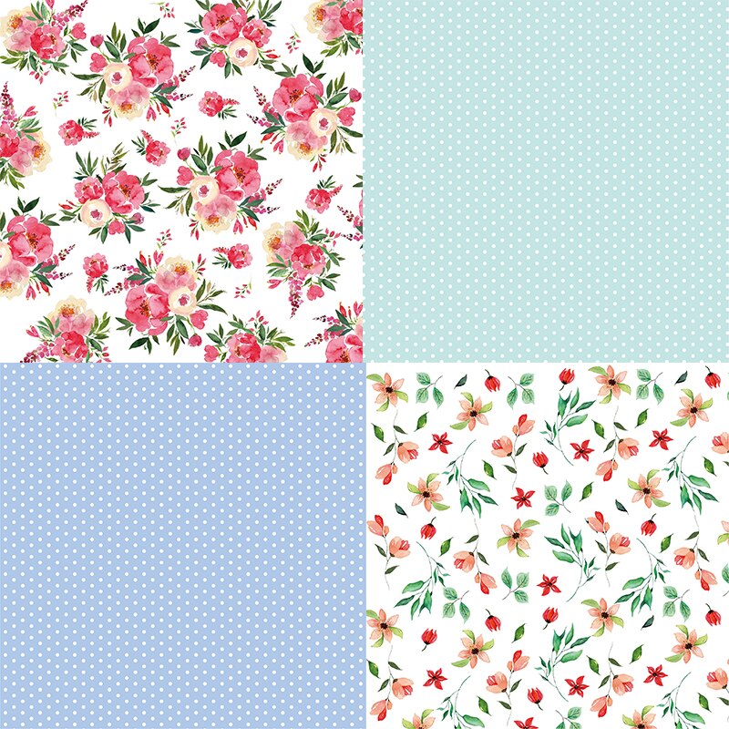 Panalisacraft 24 sheets 6"X6" flower paper Scrapbooking patterned paper pack handmade craft paper craft Background pad card