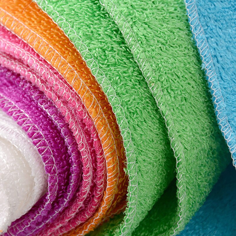 1pc anti-fett disktrasa bambu fiber tvätt handduk skursvamp magiska rengöring trasor kök hushållsartiklar rengöring verktyg