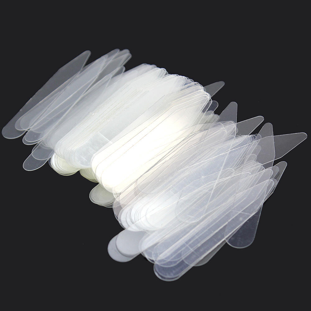 200Pcs Plastic Kraag Baleinen Blijft Botten Set Voor Dress Shirt Mannen Clear Plastic Kraag Blijft