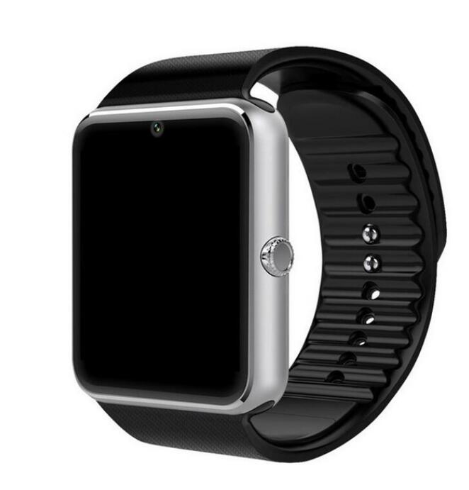 Gt08 smart ur support tf sim-kort anti mistet smartwatch bluetooth touch screen sport armbåndsur til ios android: Sølv