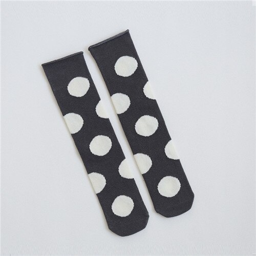 Baby Long Socks Cotton Dot Baby Girl Socks Knee High Leg Warmers Baby Socks for Girls One Size Age for about 1 to 6Years: Black