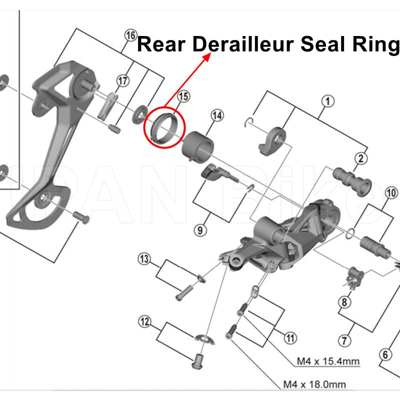 Shimano original XT M8000 M8100 XTR M9000 M9100 RD M5100 M6100 RD M7100 Rear Derailleur Guide Plate Seal Ring Repair Parts