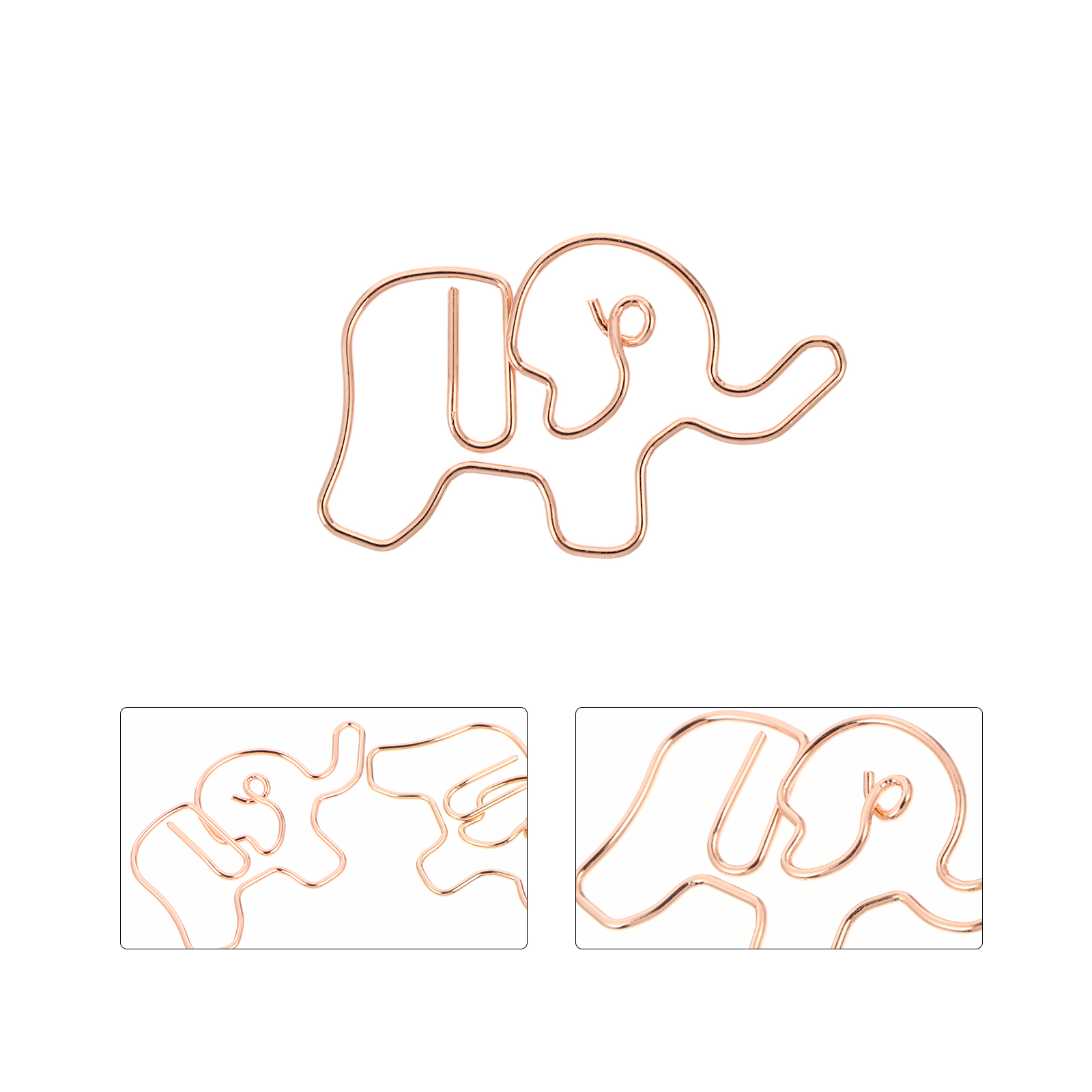 25pcs Golden Animal Shaped Paper Clips Office Student Clips: green