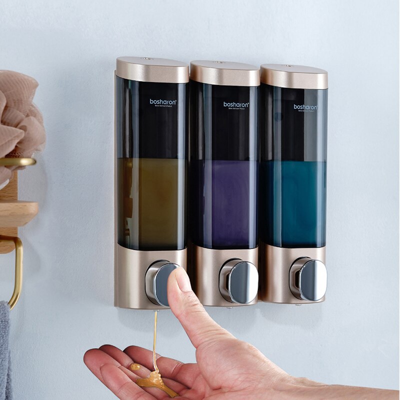 Wall-mounted Liquid Soap Dispensers Touch Bathroom Shampoo Dispenser For Shower Body Wash Kitchen Hand Sanatizer Container