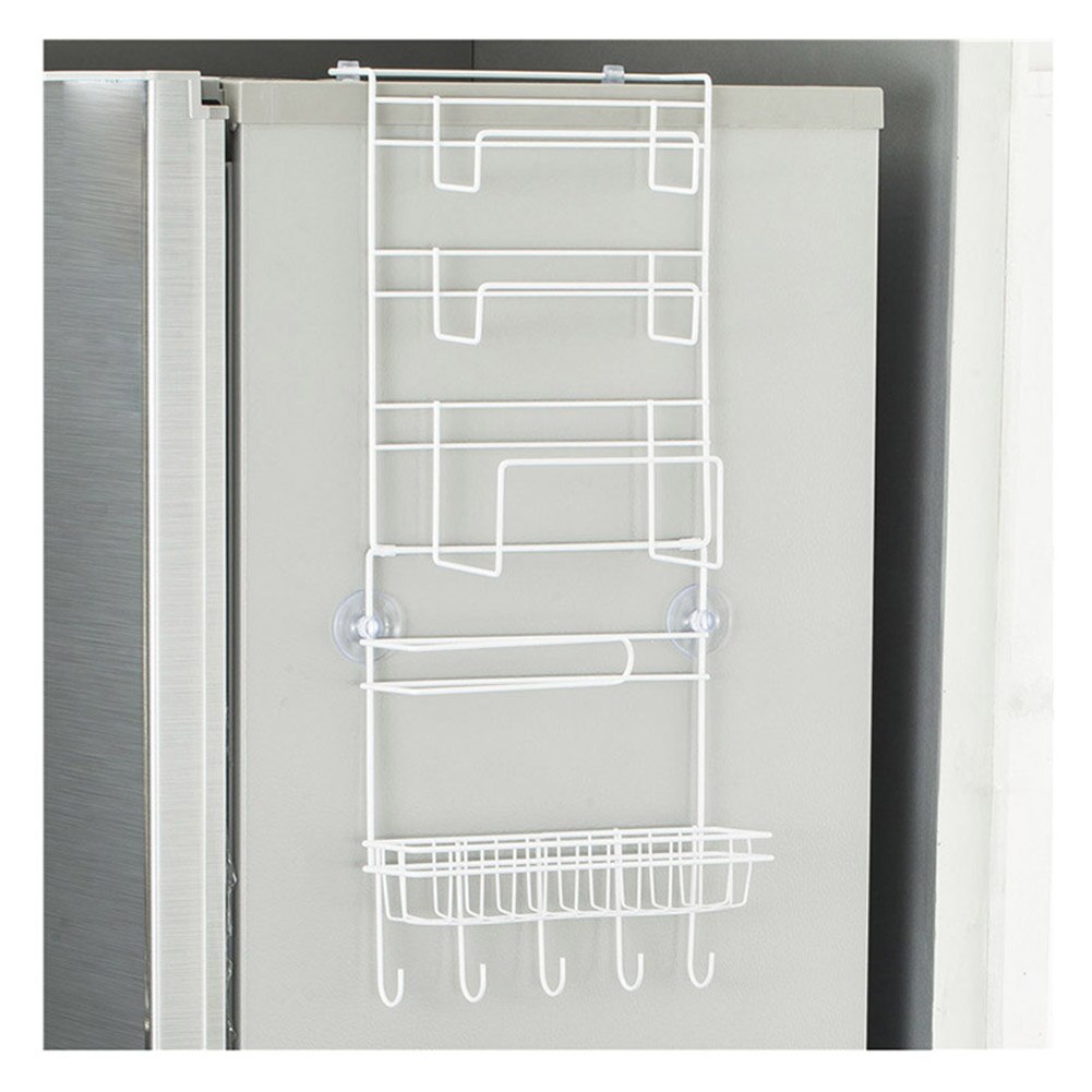 Ny køleskab sidevægsbøjle køkkenopbevaringsstativ multifunktions hængende hylde xsd 88