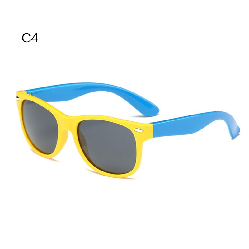 Oulylan Sonnenbrille freundlicher Jungen Mädchen Sonnenbrille Polarisierte Ultra-weiche Silikon Sicherheit Brillen Art Baby Brille UV400: C4