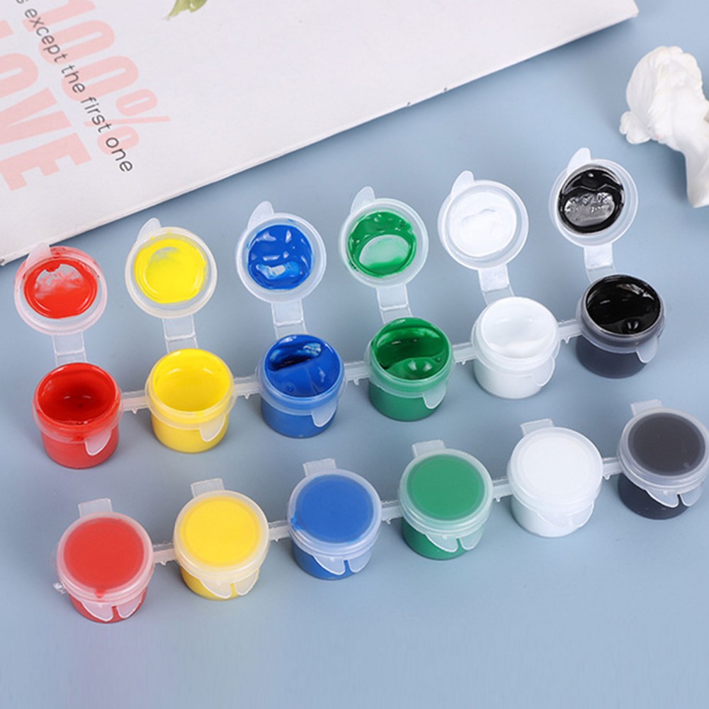 Eco-friendly 12 Colors Eco-friendly Acrylic Paint DIY Handmade Painting Art Materials Arts Crafts Painting Tool