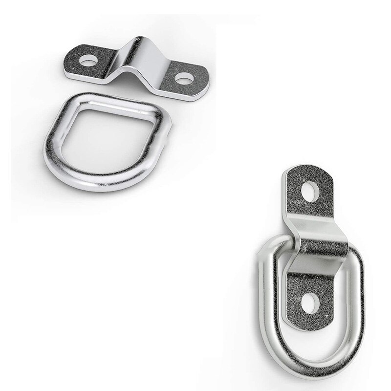 6-- pack d-ring fästring lastankare trailerankare smidd surrningsring, ytmonterad fästring med skruv