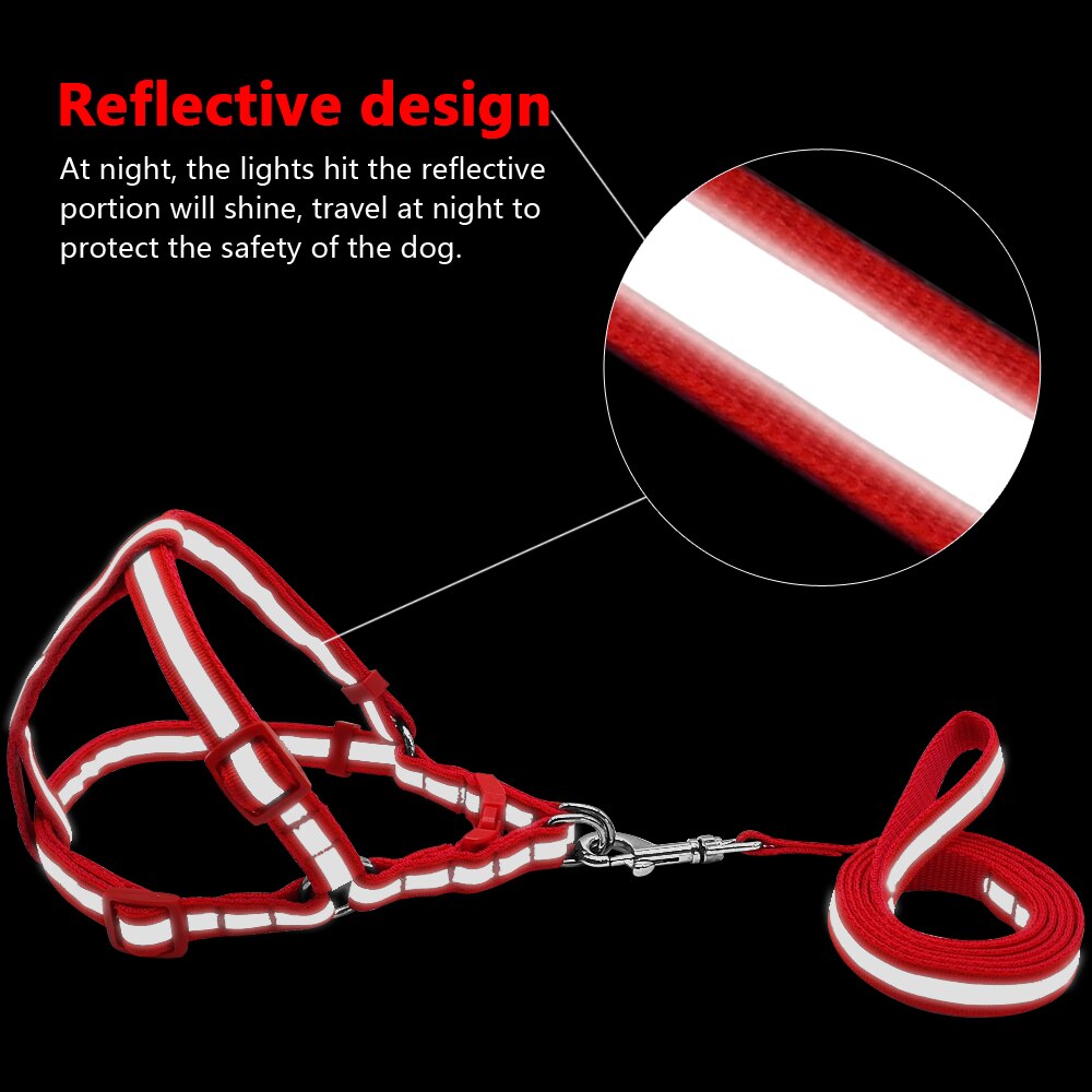 7 Colors Nylon Reflective Dog Harness Set S Yorkie Chihuahua Puppy Small Lead Leash Dogs Medium For M