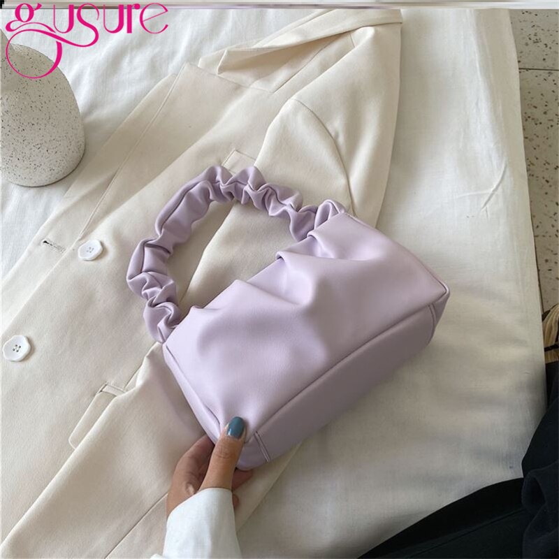 Gusure Women Bags ins Handbag Summer Casual Shoulder Bags Wild Style Messenger Bag for Lady Popular soft Pu top handle