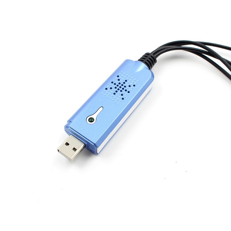 Portable For USB 2.0 Easycap Video Audio Capture Card Adapter VHS DC60 DVD Converter Composite RCA Blue for PC Laptop
