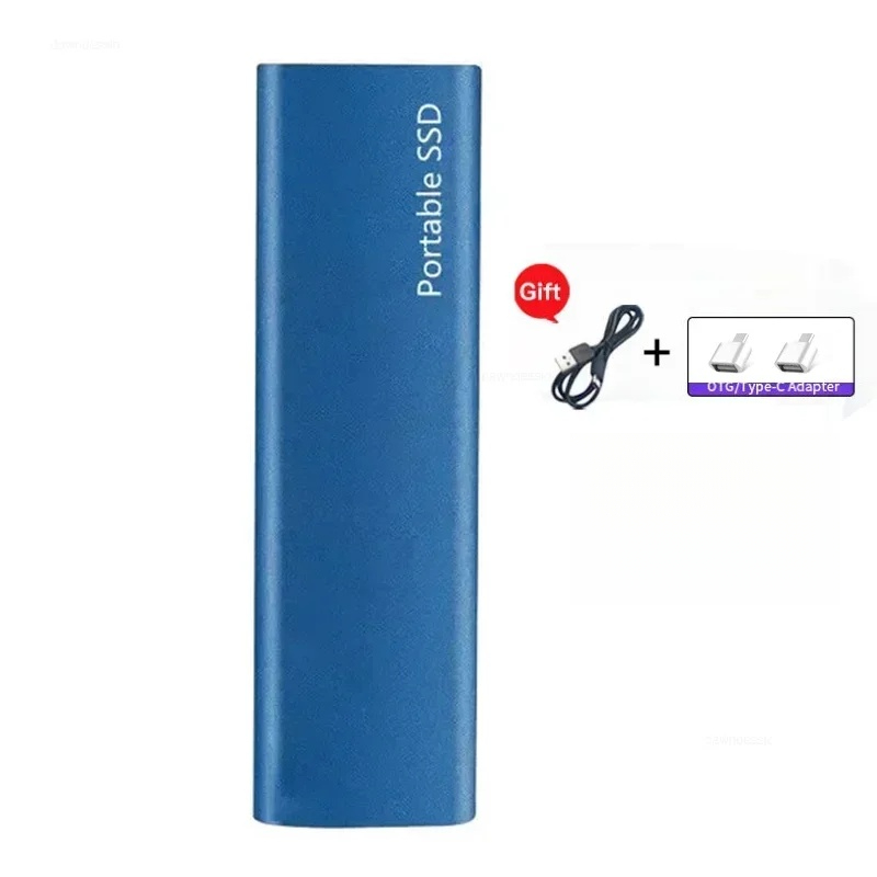 Disco rigido esterno portatile 1tb 2tb unità a stato solido mobile usb 3.0 disco rigido esterno ssd per notebook laptop mac: Blu / 16 tb