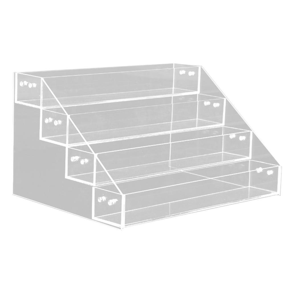 Acrylic Nail Polish Display Stand Multi-Layer Plastic Transparent Frame Mask Lipstick Display Rack Cosmetic Storage Box: Light Yellow