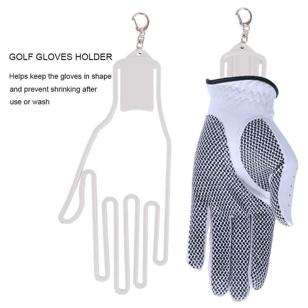 2 stk golfhandsker båre golfer værktøj gear plast golf handsker holder rack tørretumbler bøjle med bælte golf handske rack