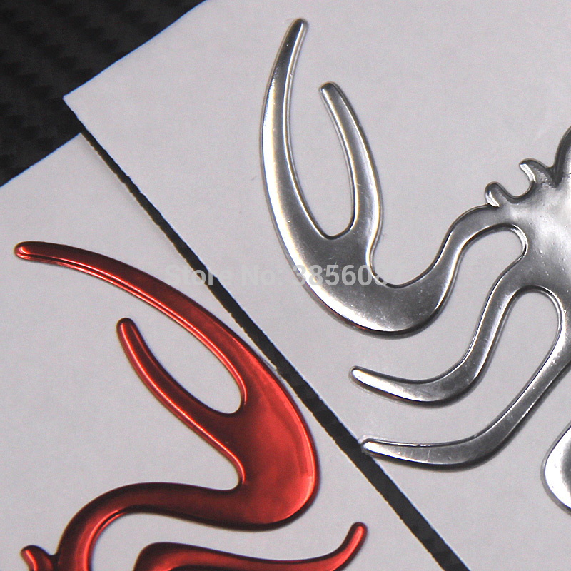 FASP Car Motorcycle Sticker Simulation Animals Bumper Retrofit Stickers Scorpions Golden silver and red