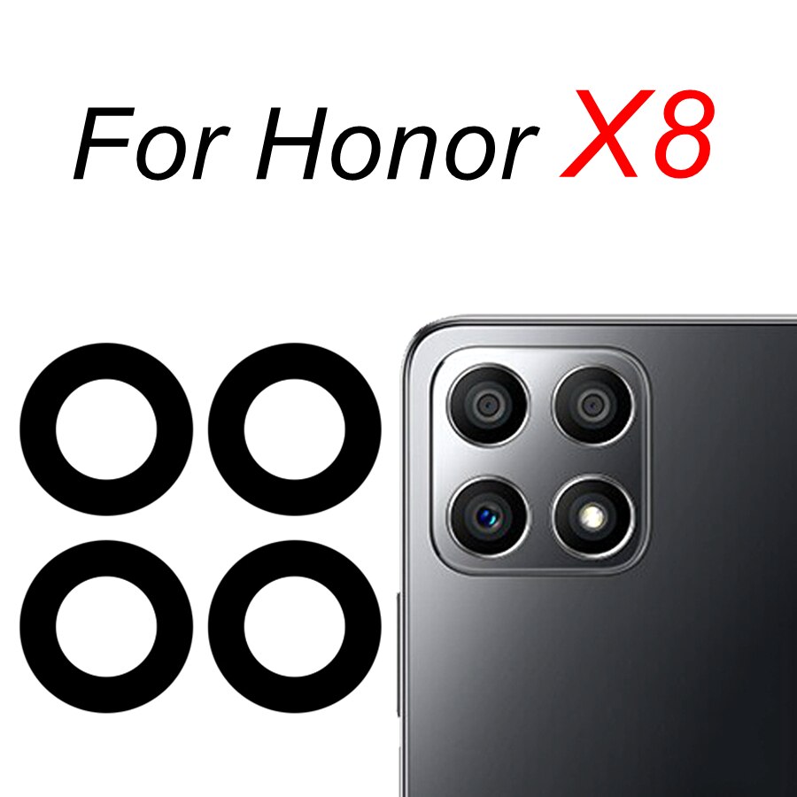 Tylna kamera szklany obiektyw dla Huawei Honor 9 9i 9N 9X 9S 9C 9A Pro 10 20 30 50 60 Pro 10X Lite 8X X8 części zamienne: Honor X8