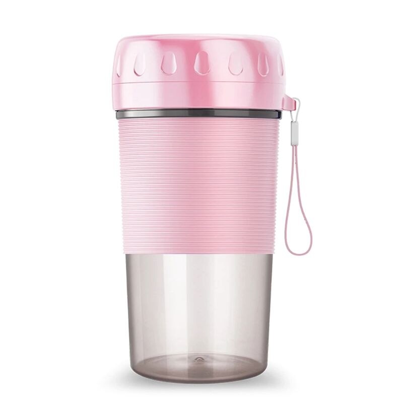 SKYMEN 300ml Tragbare USB Entsafter Tasse Elektrische Wiederaufladbare Frucht Mixer Schnell Rührgerät: Rosa