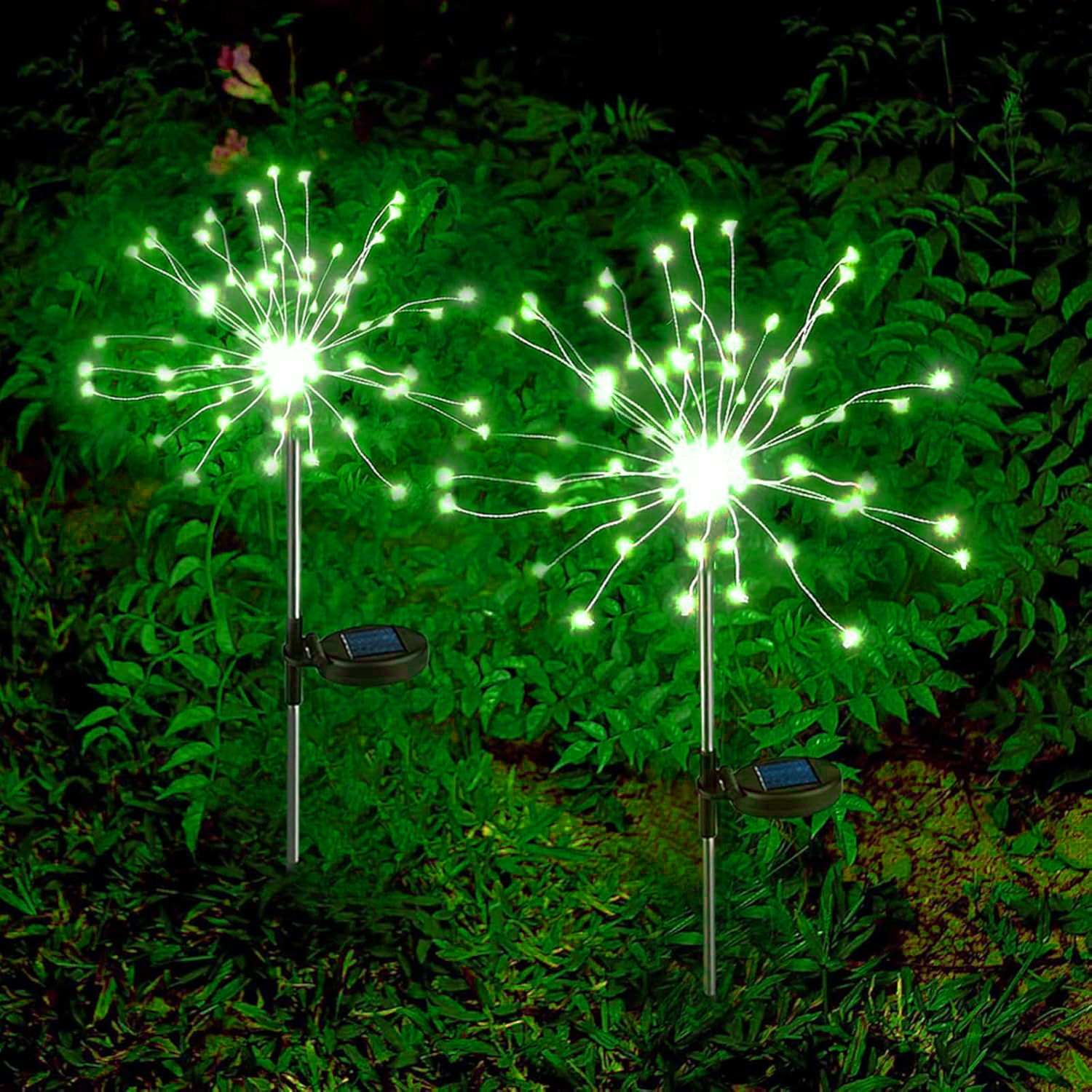 Luces solares para jardín al aire libre, 60/200/420LED, estaca de iluminación de diente de león, luz Solar de fuegos artificiales para decoración de césped de Navidad y Halloween: Lavanda / 6-10 W