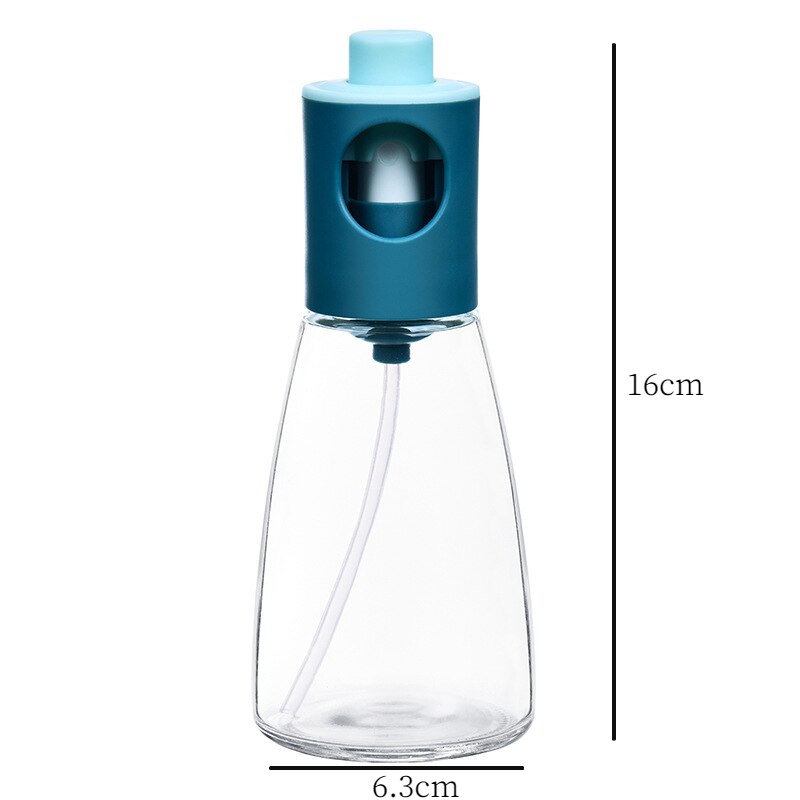 Spray Oil Dispenser Barbecue Glass Oil Spray Bottle for Oil Soy Sauce Vinegar Sprayer Seasoning Bottle Kitchen Accessories: Dark blue 180ML