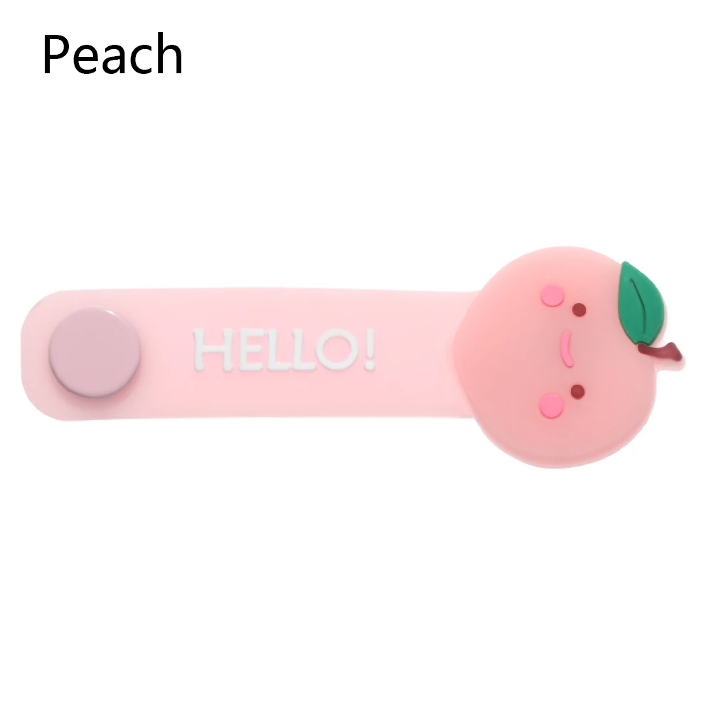 Silikon Kabel Wickler Kabel Organizer Lesezeichen Daten Linie Schutz Clip Multi-funktion Obst Blume Wickler Kopfhörer Lagerung: YELLOW