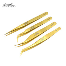 100% Vetus Mcs Serie Gouden Kleuren Premium Beauty Make Pincet Voor Wimpers Extension Pinzas Super Precisie