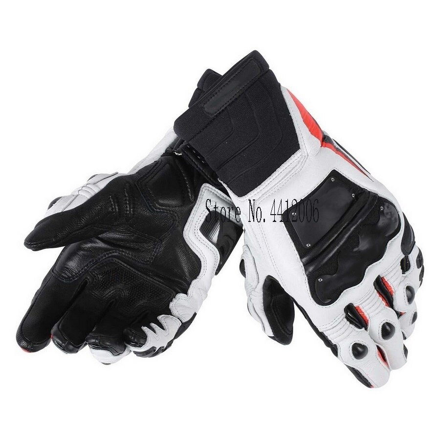 Motorcykel motorcykel cykel racing handsker sort / rød / hvid racing korte handsker motos: Hvid / M