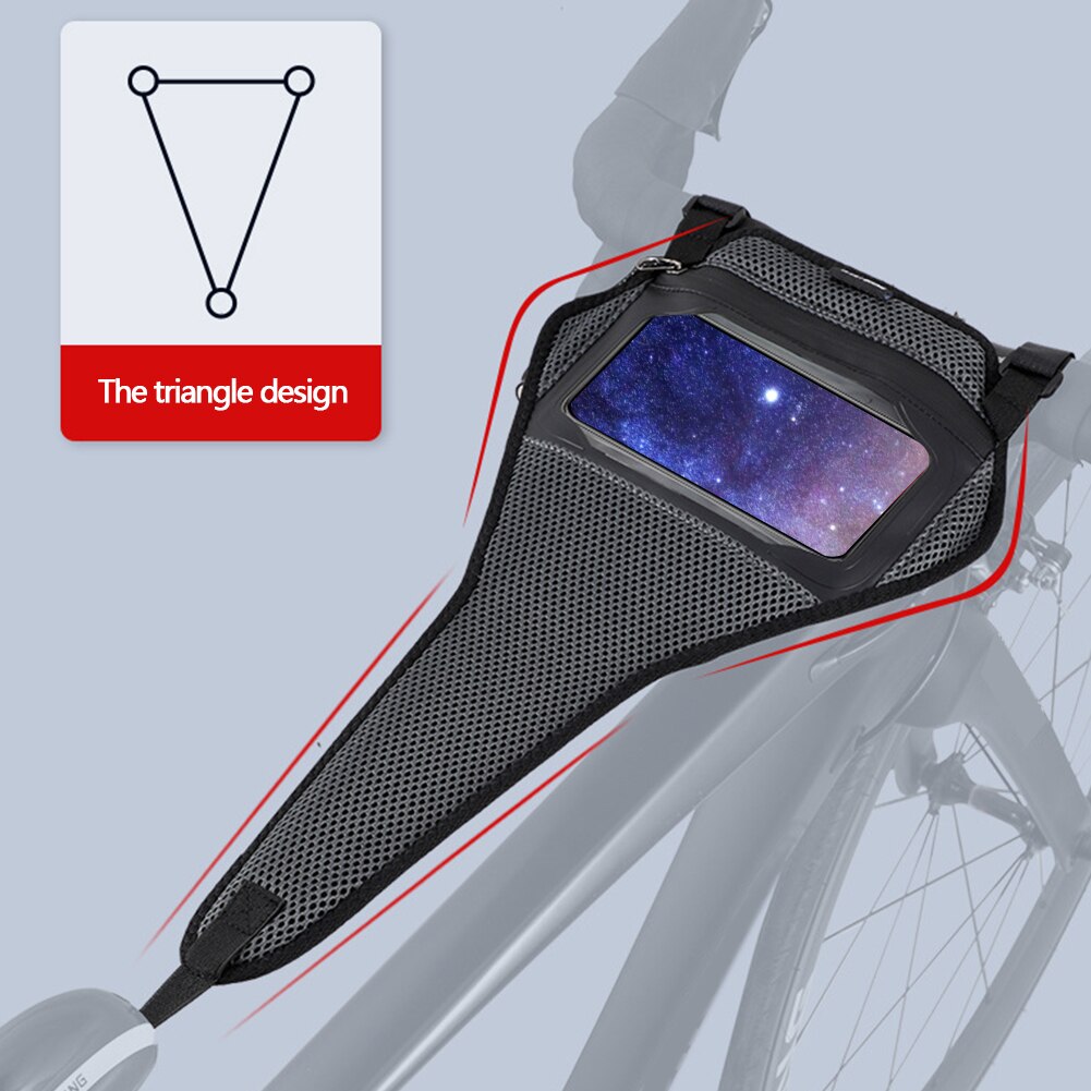 Waterproof Bike Sweat Cover Indoor Cycling Catcher With Phone Pouch Durable Universal Trainer Frame Guard Net Strap Accessories