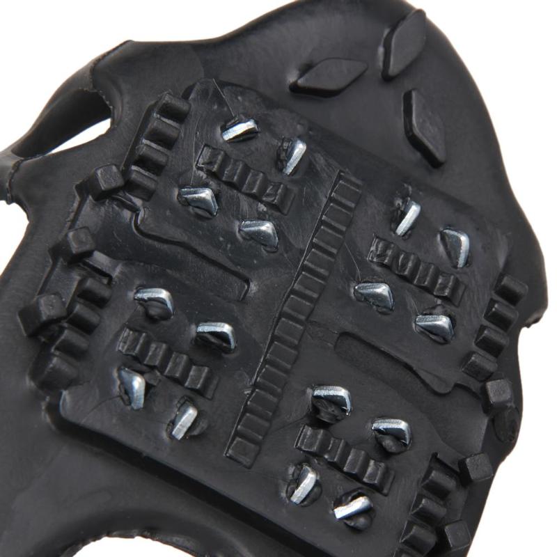 1 par de 24 dientes, calzado de hielo para pesca, nieve, tacos, crampones, invierno, escalada, Camping, antideslizante, senderismo, zapatos de nieve, cubierta de zapato