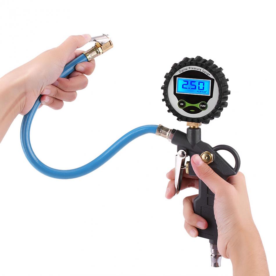 Heißer 0-220psi 0-16Bar Digital Reifen Manometer Reifen Reifen Luftdruck Inflator Messgerät Meter Tester Manometer