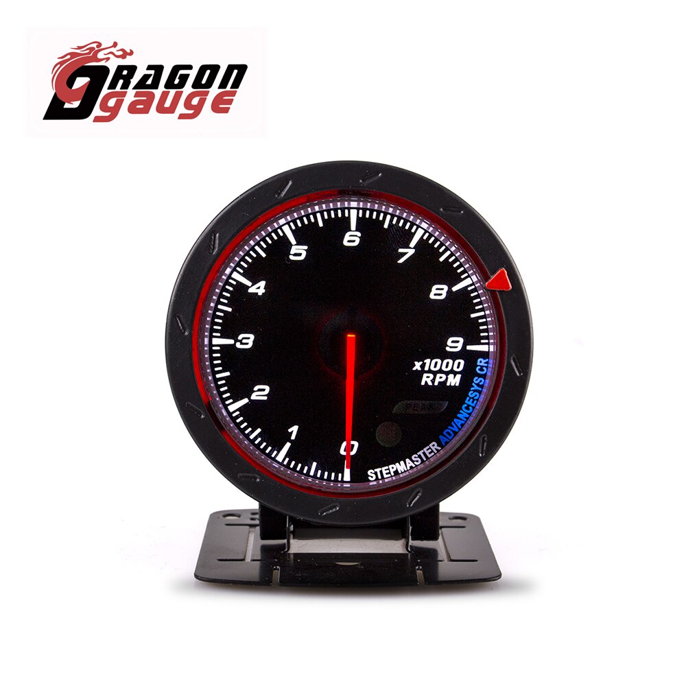 DRAGON GAUGE 60MM Tachometer RPM Water Temp Oil Temp Oil Press Boost Voltmeter Air Fuel Ratio EGT Gauge Car Gauge for 12V Car: Tachometer