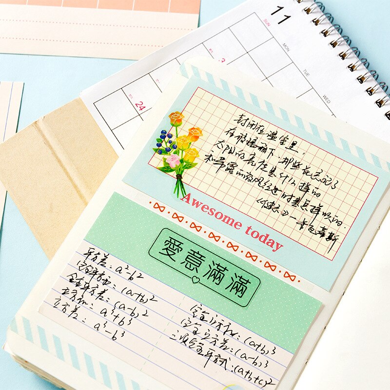 Notepad Met Doos Horizontale Grid Memo Geen-Sticky Dikker Bericht Notes Kawaii Ins Papeleria Briefpapier Kantoor Schoolbenodigdheden