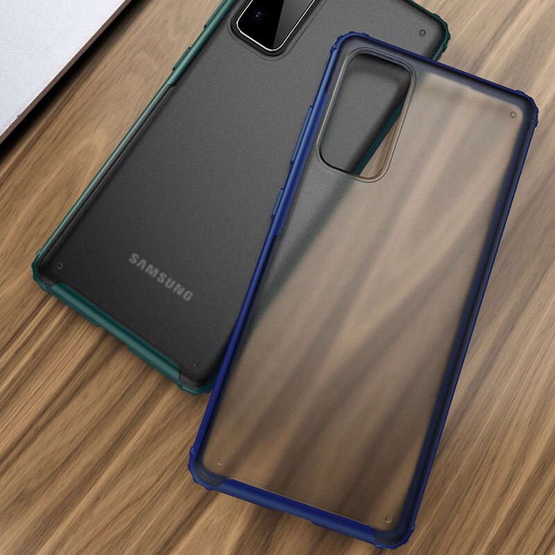 fallen für samsung s20 fe stoßstange abdeckung auf Galaxis s20 Fan Auflage s 20 20s s20fe 4g 5g schutz telefon zurück coque tasche tpu pc matt