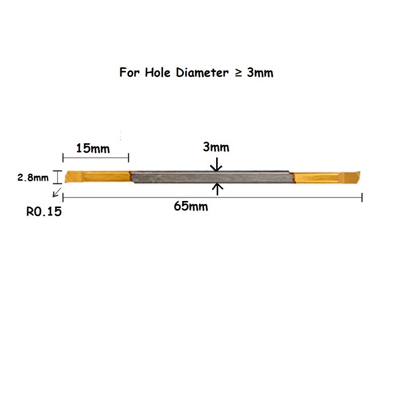 Full Size MTR Double End CNC Lathe Turning Tool One-piece Integrated Precision Boring Head Carbide Micro Boring Bar: MTR3R0.15L15DE
