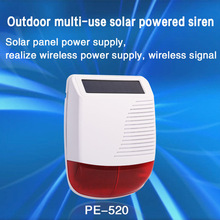 433 mhz trådløs lys flash strobe udendørs soltæt vandtæt sirene til indbrudstyv wifi gsm hjem sikkerhed alarmsystem