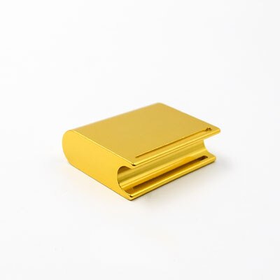 Ponceuse à bord en cuir, produits en cuir fait à la main, tannage végétal, carte en papier de verre, polisseuse, tige en aluminium poli: Yellow Sander