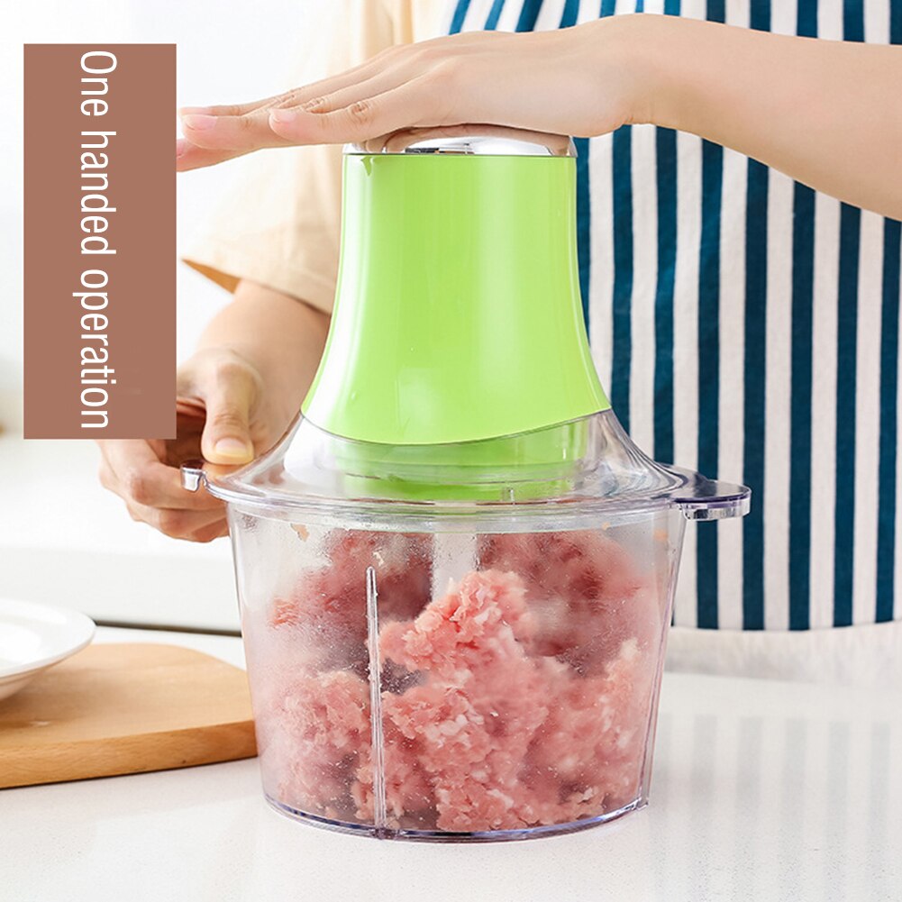 2L Electric Kitchen Chopper Multi-function Food Processor Stainless Steel Blade Fruit Vegetable Blender Mincer US/EU