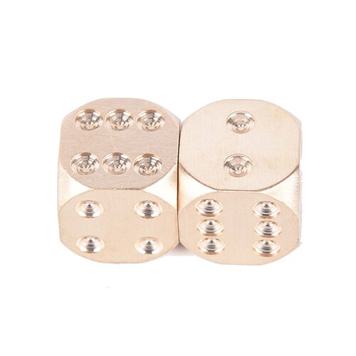 Gold Brass Solid Dobbelstenen Handmatige Slijpen Bar Creatieve Dobbelstenen Speelgoed Spel Entertainment Accessoires 13Mm