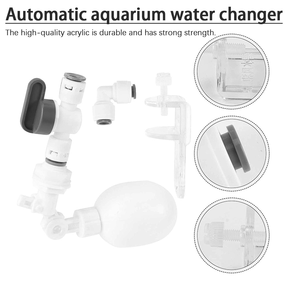 Aquarium Auto Water Changer Kit Power Free Fish Tank Adjustable Float Ball Valve Type Auto Water Filler Water Level Controller