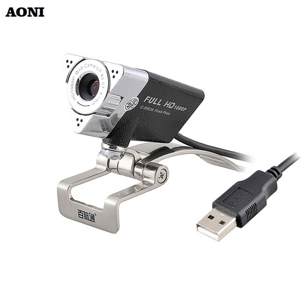 Aoni Hd Webcam, Webcam 1920X1080P Met Ingebouwde Hd Microfoon, Usb Camera, desktop Of Laptop Smart Tv Webcam, Usb Camara Web Cam