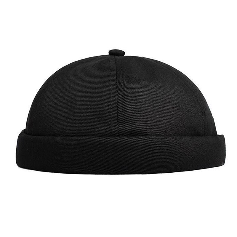 Spring Brimless Hats Hip Hop Beanie Skullcap Street Knitted Hat Women Men Acrylic Casual Solid Pumpkin Portable Melon Cap