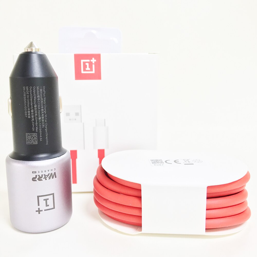 Originele Oneplus Warp Autolader 30W Autolader Eu Ons Input 12V 24V 4.5A Uitgang 5V 6A Max Voor Oneplus 7 /7 Pro/ 7T /7T Pro: Car Charger X Cable