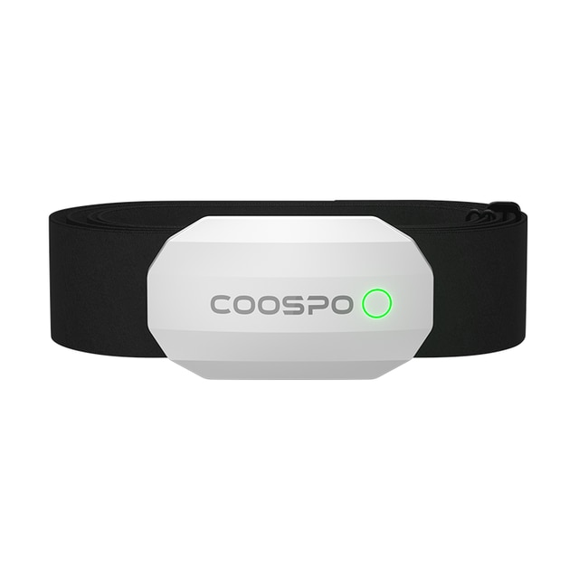 CooSpo-Monitor de ritmo cardíaco para el pecho H808S, Bluetooth ANT +, resistente al agua, para correr al aire libre, ciclismo, ordenador para bicicleta Wahoo Garmin: H808S White - Black