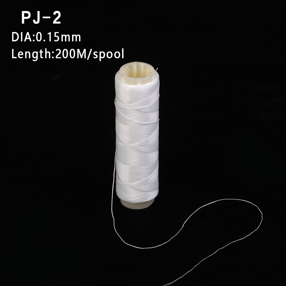 1PC High Tensile PE Nylon Fishing Line Elastic Thread Spool Invisible Wire Polyester Bait String Monofilament Strong Rope Cord: 200M PJ-2